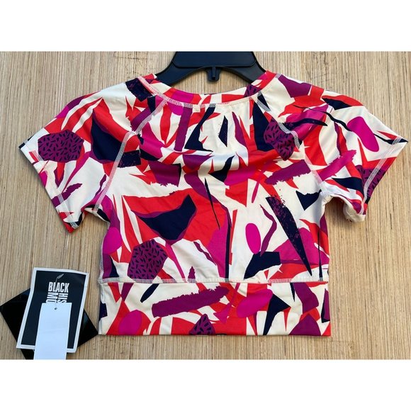 J. Dow Fitness - Women's Abstract Print Sports Crop Top - Extra Small - Picture 3 of 11